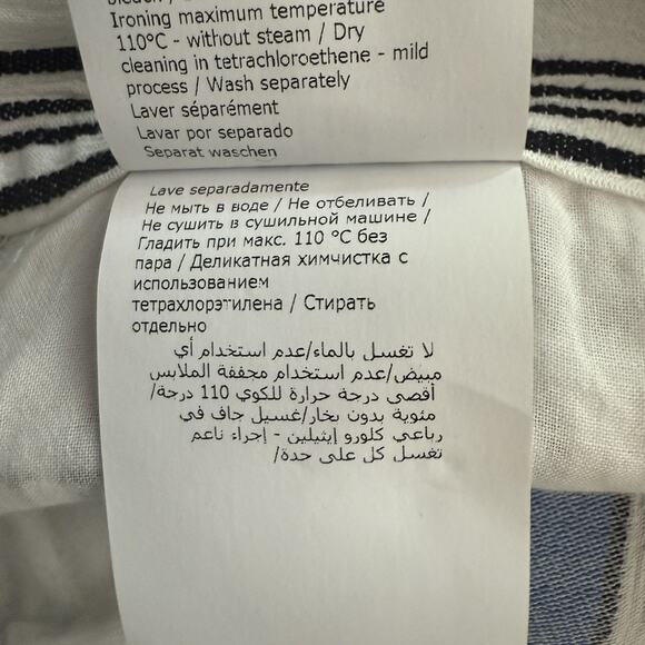 PHILOSOPHY DI LORENZO SERAFINI Crepe Trousers Striped IT42 US 6 - Picture 11 of 15